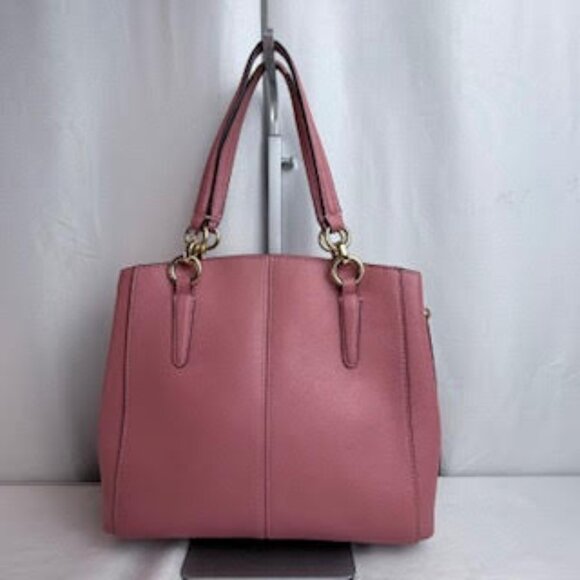 Coach AUTHENTICATED Mini City Tote Satchel Pink Pebbled Leather Gold Hardware - Picture 4 of 16
